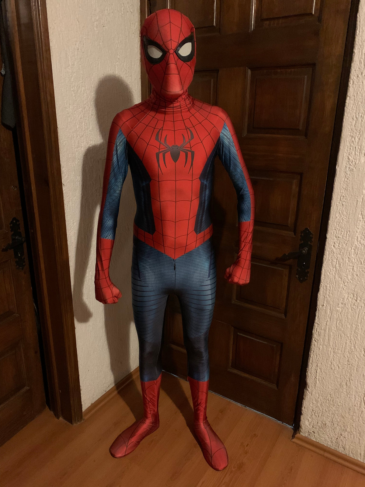 Person wearing a custom handmade Mcu Brand New Day Spider-Man Suit
