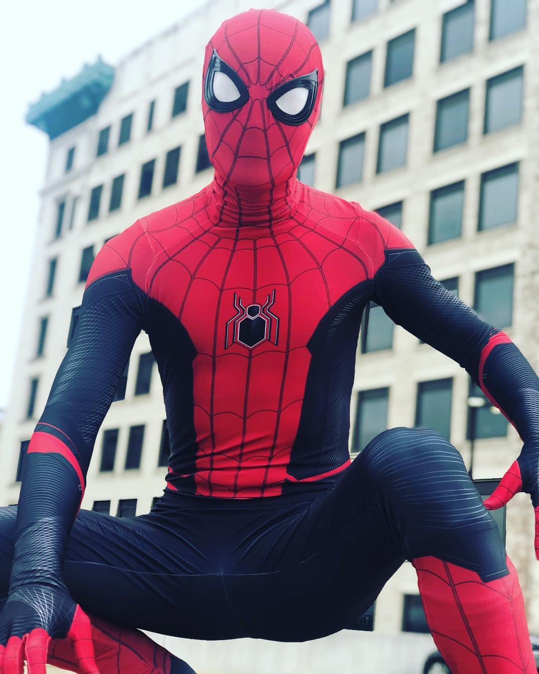 Person wearing a custom handmade Mcu Far From Home Suit