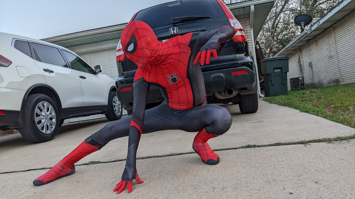 Person wearing a custom handmade Mcu Far From Home Suit