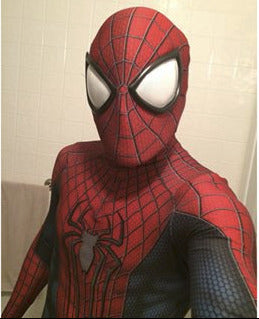 Person wearing a custom handmade TASM 2 Amazing Spider-Man 2 replica suit